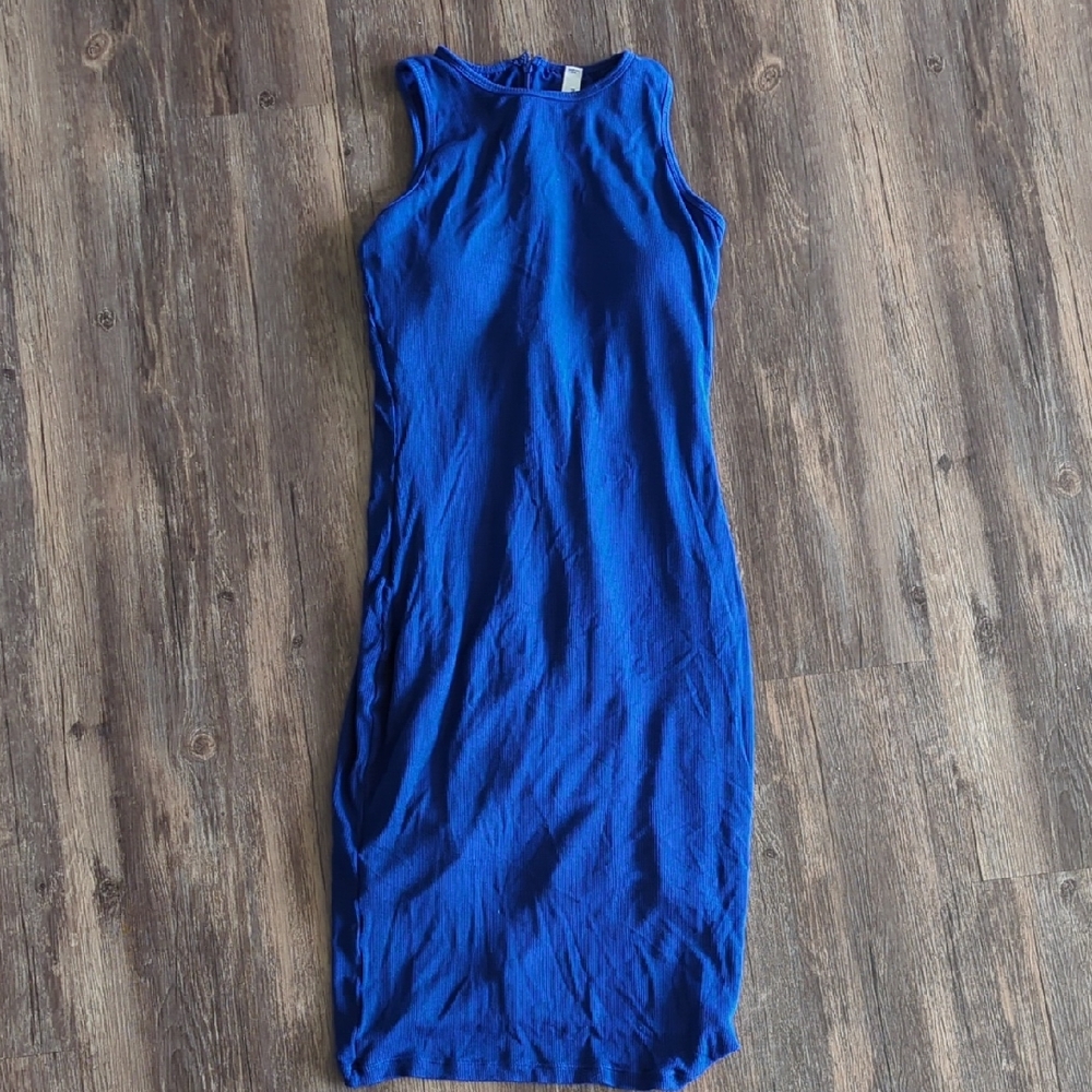 Ribble Blue Sleeveless Dress With Built-in Shapewear